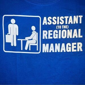 The Office Assistant to the Regional Manager T-Shirt Blue Unisex Large New